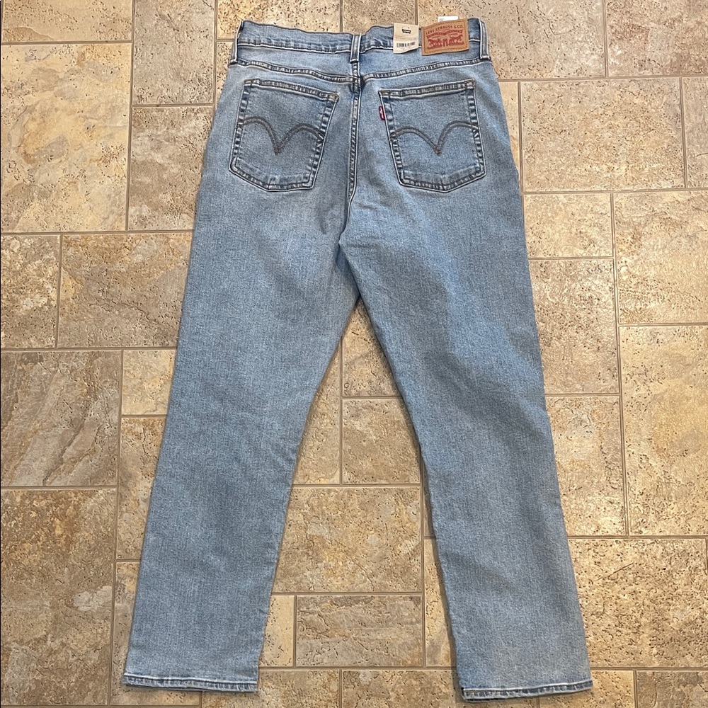 Levi's Men's Light Blue Straight Jeans 30W/28L - Picture 6 of 11